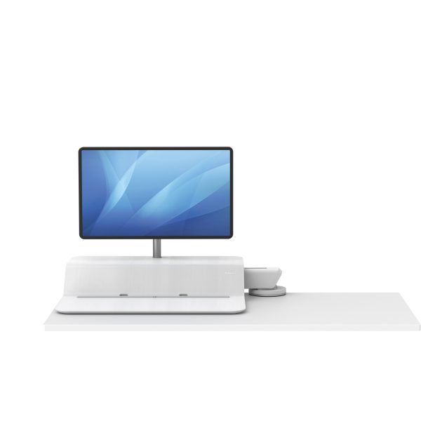 Stanowisko do pracy Sit-Stand Lotus™ RT - białe na 1 monitor Stanowisko do pracy Sit-Stand Lotus™ RT - białe na 1 monitor