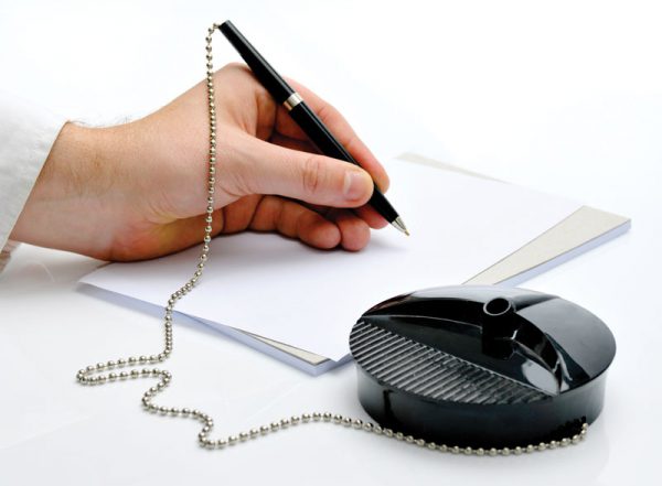 Długopis z ciężką podstawą: Długopis bankowy - baza czarna Długopis bankowy,Długopis z ciężką podstawą: Długopis bankowy - baza czarna