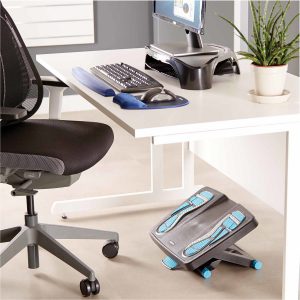Ergonomia w biurze: podnóżki, podpórki pod plecy, podstawy pod monitor, podkładki pod mysz i nadgarstek, podkładki przed klawiaturę