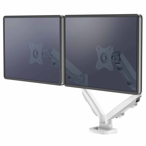 Ramię na 2 monitory Eppa™ - białe 9683501
